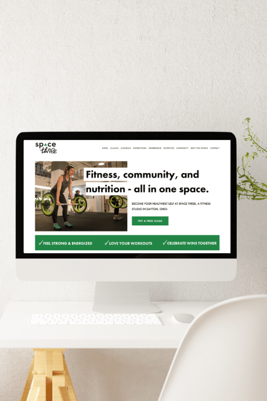 space three dayton website design project websites for fitness studios